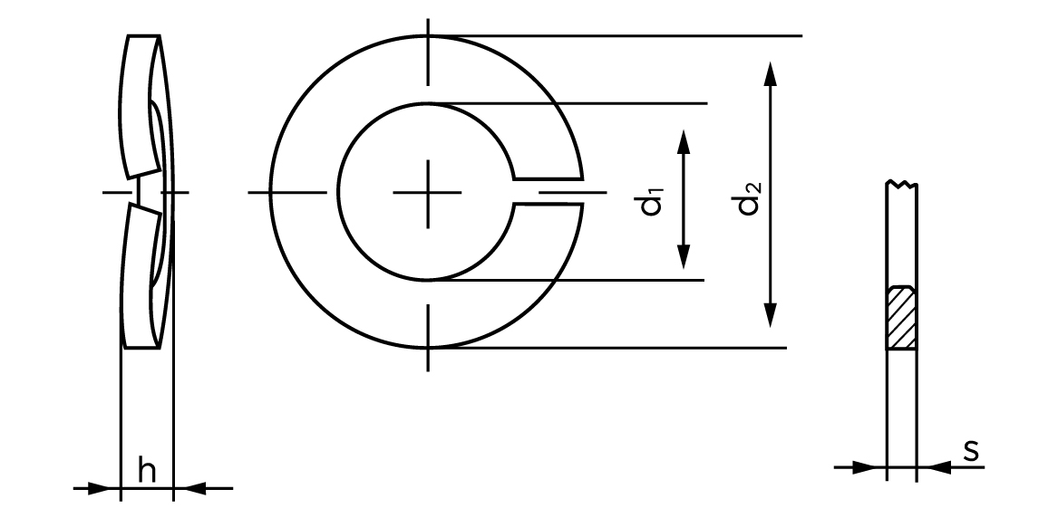 Teknisk tegning af DIN 128